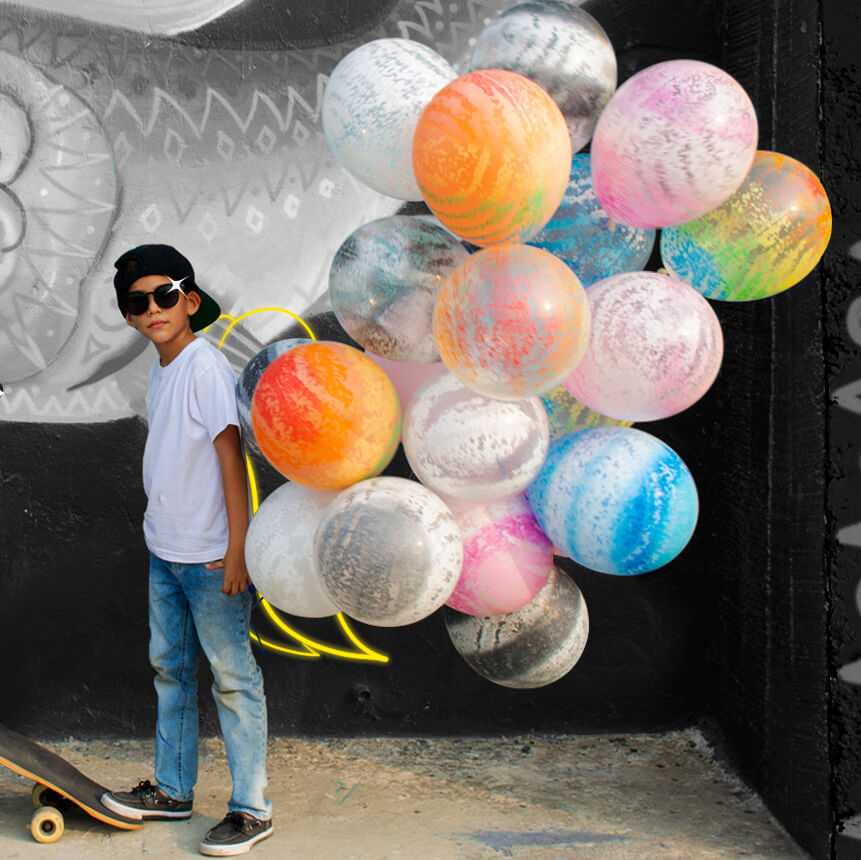 Граффити, Ледяной узор, Прозрачный, 30 см